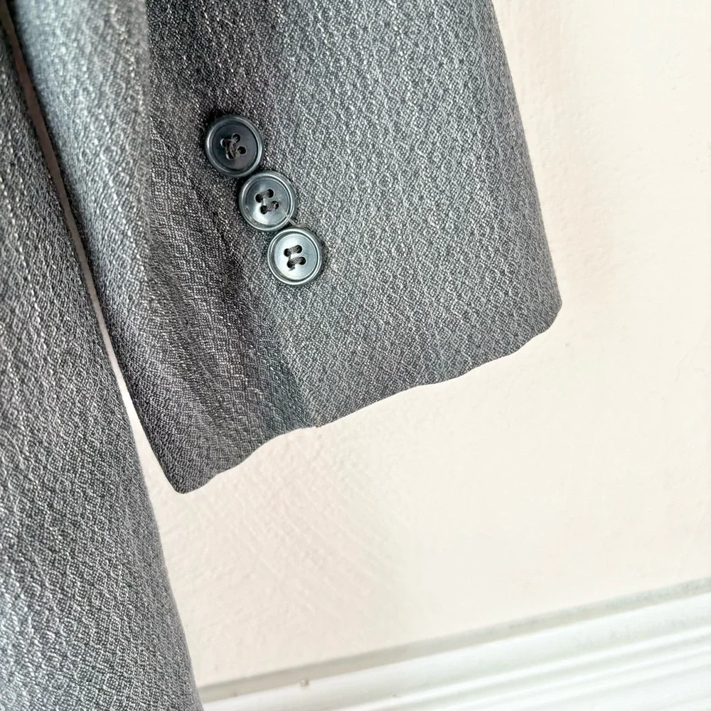 Vintage Yves St Laurent Gray Pure Wool Blazer